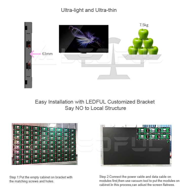 Small Pixel Pitch 0.9mm 1.2mm 1.5mm 1.8mm Small Fine Pitch Ultra Lightweight Integration LED Display